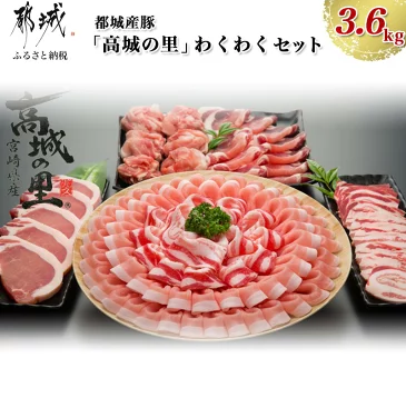 都城産豚「高城の里」わくわく3.6kgセット - 豚肉セット